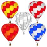 Hot Air Balloon Illustration Isolated Stock Photo