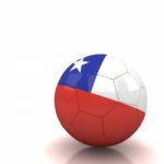 Chile Soccer Ball Isolated White Background Stock Photo