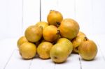 Fresh Guava Fruits On A White Background Stock Photo