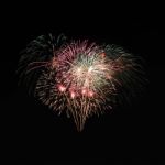 Multiple Firework Style Explode On Night Sky Stock Photo