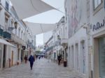 Faro, Southern Algarve/portugal - March 7 : Sails Over The Stree Stock Photo