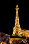 Eiffel Tower Replica At The Paris Hotel Las Vegas Stock Photo