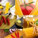 Healthy Vegetarian Vegan Food Collage Stock Photo