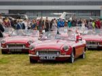 Red Arrows Pilots Entertaining The Crowds At Biggin Hill Stock Photo