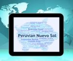 Peruvian Nuevo Sol Shows Currency Exchange And Banknotes Stock Photo