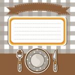 Set Of Tableware With Space For Your Text Stock Photo