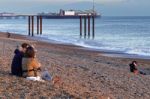 Brighton, East Sussex/uk - January 26 : View Of Brighton Pier In Stock Photo