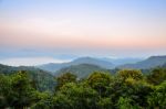 High Mountain In The Morning Stock Photo