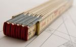 Carpenter's Ruler Stock Photo