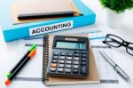 Accounting 2017 With Calculator Stock Photo