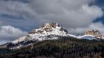 View Of The Mountain Above Moena Stock Photo