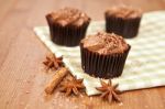 Chocolate Cupcakes Stock Photo