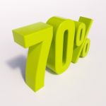 Percentage Sign, 70 Percent Stock Photo