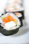 Fresh Sushi Choice Combination Assortment Selection Stock Photo