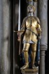 Statue Of Joan Of Arc In Winchester Cathedral Stock Photo