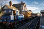 Bluebell Steam Train At Sheffield Park Station Stock Photo