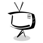 Sketchy Tv Stock Photo