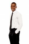 Smiling African Businessman Stock Photo