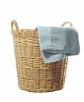 Towel And Basket Stock Photo