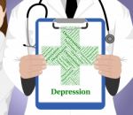 Depression Word Represents Poor Health And Affliction Stock Photo