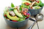 Chicken Avocado Salad Stock Photo