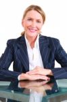 Smiling Businesswoman Stock Photo