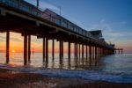 Sunrise Over Southwold Pier Stock Photo