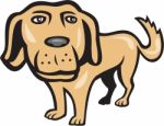 Retriever Dog Big Head Isolated Cartoon Stock Photo