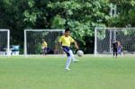 Young Football Player Stock Photo