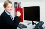 Lady Enjoying Coffee Break Stock Photo