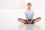 Young Asian Woman Exercising Stock Photo