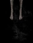 3d Illustration Of Legs Of Evil On Grunge Background Stock Photo