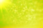 Abstract Green Blurred And Bokeh Background Stock Photo