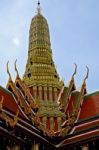 Thailand  In  Bangkok   Wat  Palaces   Asia Sky    And  Colors Stock Photo