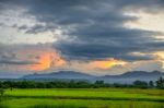 Beautiful Clouds, Dark Clouds And Warm Stock Photo