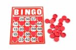 Red Bingo Card Stock Photo