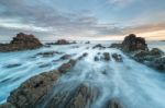 The Beauty Of The Beaches Of Asturias, Spain Stock Photo