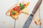 Italian Pizza Margherita Stock Photo