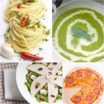 Healthy And Tasty Italian Food Collage Stock Photo