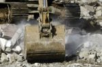 Excavator At Work Stock Photo