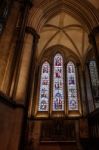 Interior View Of Salisbury Cathedral Stock Photo