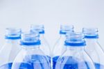 Plastic Water Bottles Stock Photo