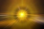 Abstract Yellow Background, Beautiful Rays Of Light Stock Photo