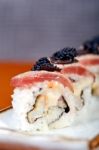 Fresh Sushi Choice Combination Assortment Selection Stock Photo