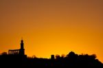 Silhouette Of Edinburgh Skyline Stock Photo