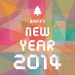 Happy New Year 2014 Card27 Stock Photo