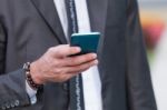 Businessman With The Smart Phone Stock Photo