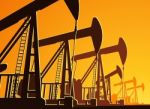 Oil Pumps On Sunset Stock Photo