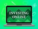 Investing Online Means Web Site And Computer Stock Photo