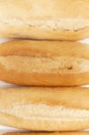 Traditional Baguette On White Background Stock Photo